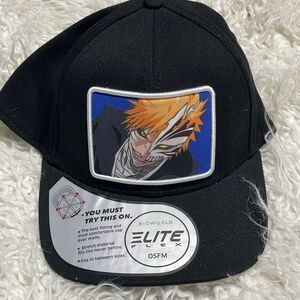 Bleach Ichigo Kurosaki Mens Hat Anime Elite Snap Back Adjustable New Bioworld